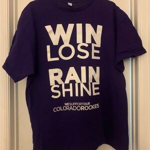 Purple Colorado Rockies Graphic T-Shirt